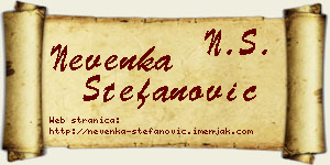 Nevenka Stefanović vizit kartica